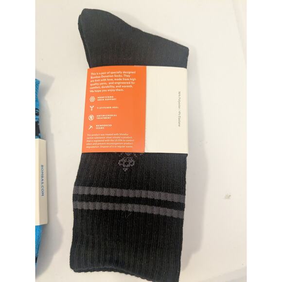 3 Pair Bombas Women's Ankle Sock and Mid Height Sock Size Medium Red Blue Black - Picture 7 of 7